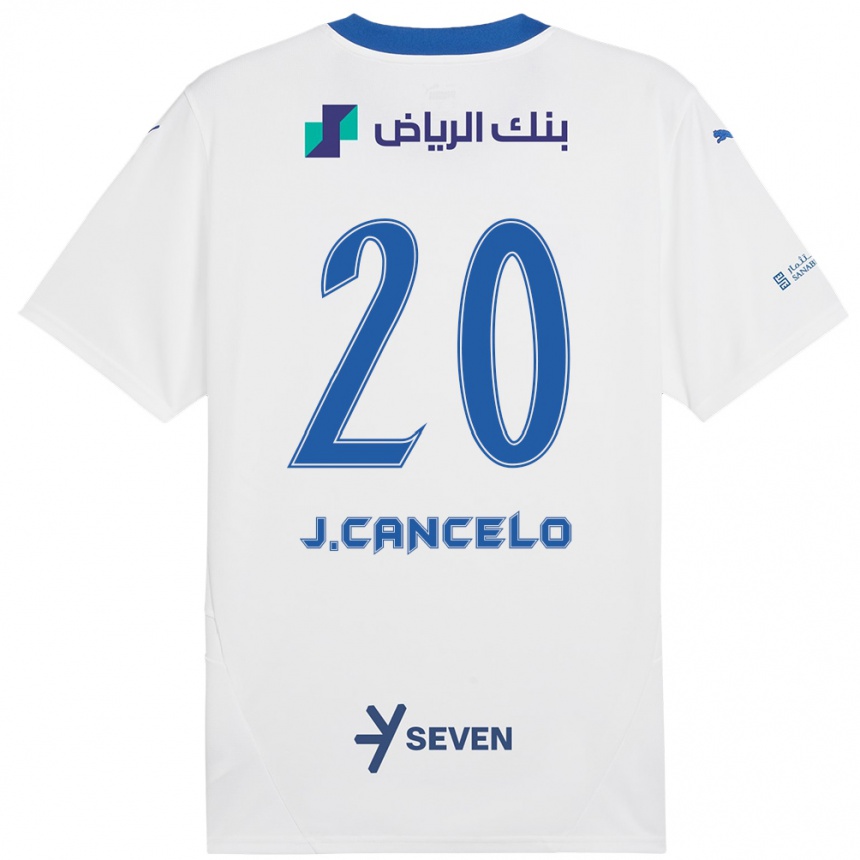 Niño Fútbol Camiseta Joao Cancelo #20 Blanco Azul 2ª Equipación 2024/25 México