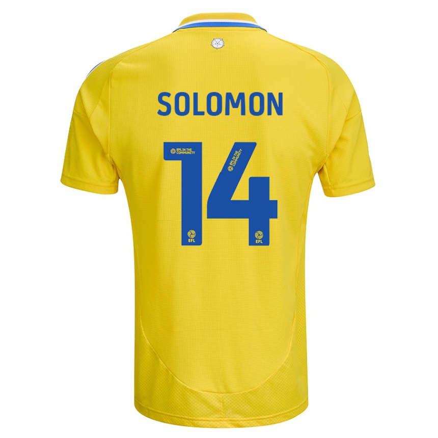 Niño Fútbol Camiseta Manor Solomon #14 Amarillo Azul 2ª Equipación 2024/25 México