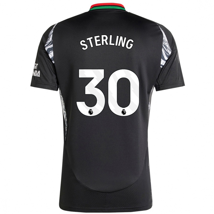 Niño Fútbol Camiseta Raheem Sterling #30 Negro 2ª Equipación 2024/25 México