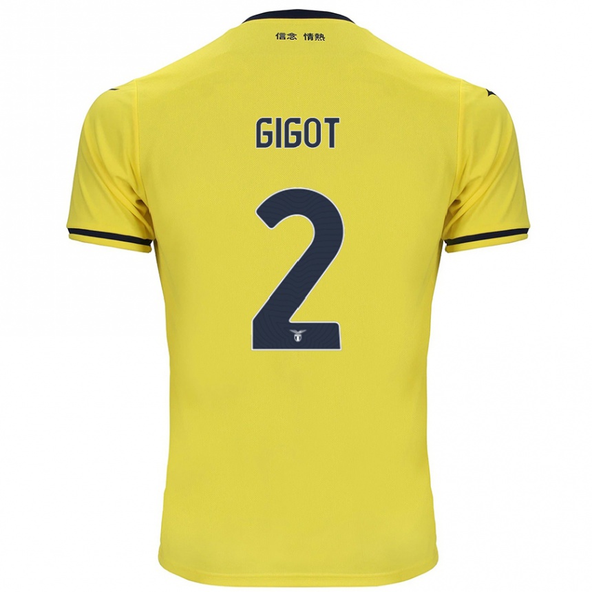 Niño Fútbol Camiseta Samuel Gigot #2 Amarillo 2ª Equipación 2024/25 México