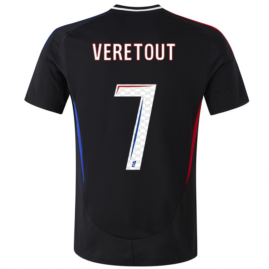 Niño Fútbol Camiseta Jordan Veretout #7 Negro 2ª Equipación 2024/25 México