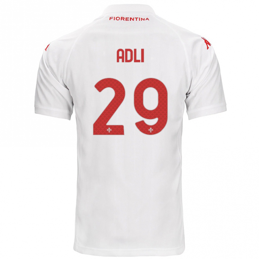 Niño Fútbol Camiseta Yacine Adli #29 Blanco 2ª Equipación 2024/25 México