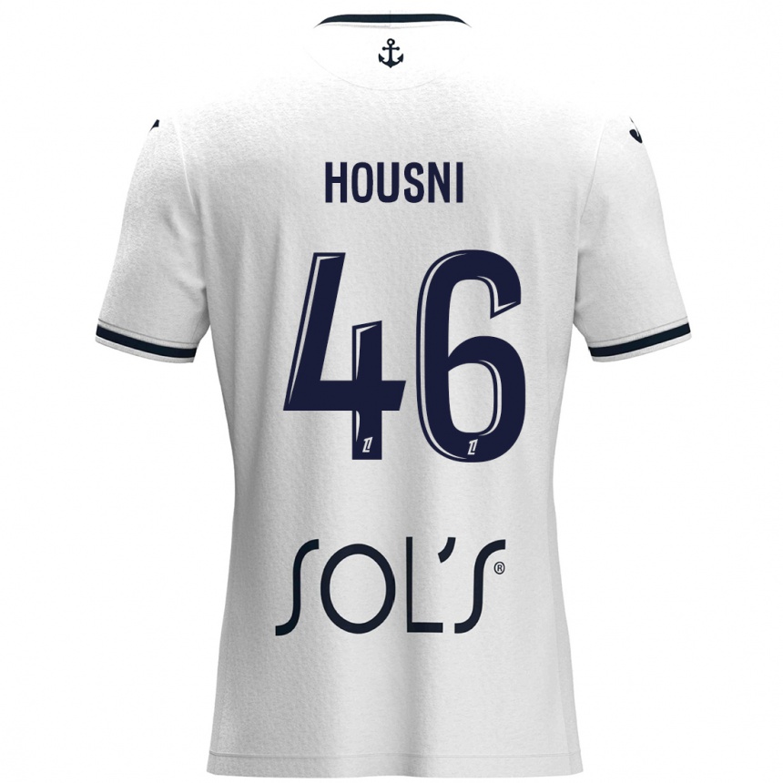 Niño Fútbol Camiseta Ilyes Housni #46 Blanco Azul Oscuro 2ª Equipación 2024/25 México