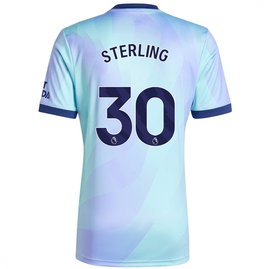 Niño Fútbol Camiseta Raheem Sterling #30 Agua Equipación Tercera 2024/25 México