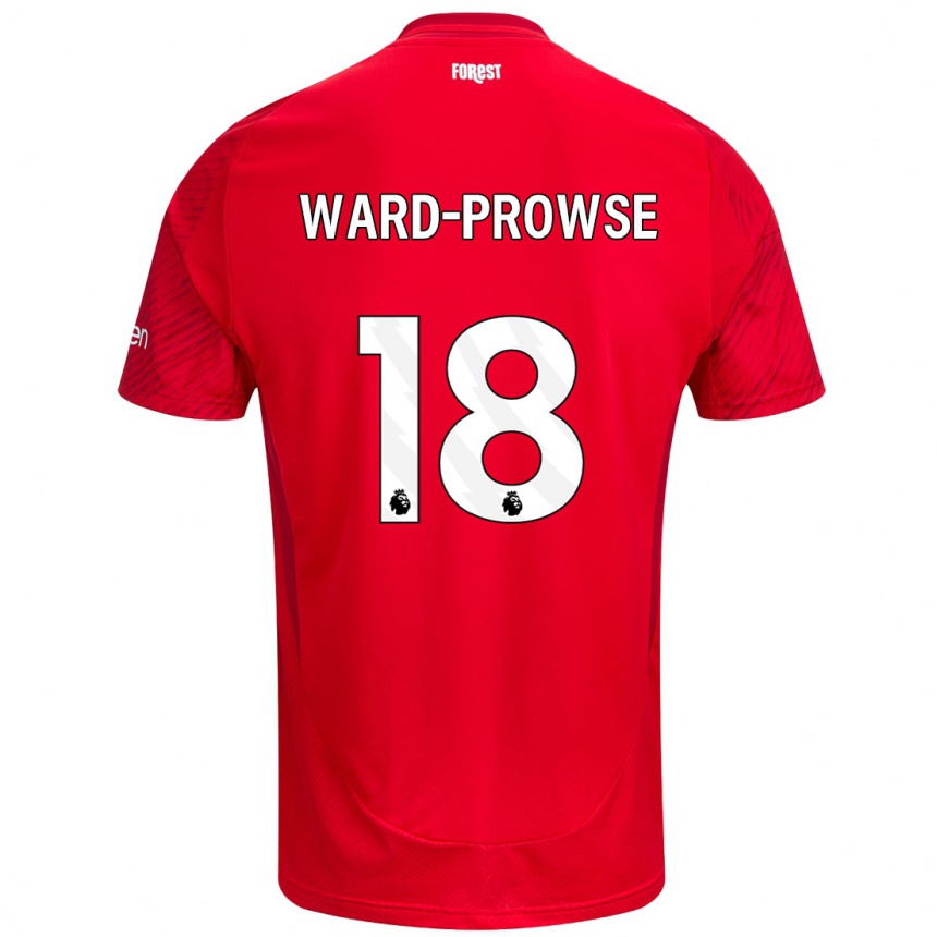 Niño Fútbol Camiseta James Ward-Prowse #18 Rojo Blanco 1ª Equipación 2024/25 México