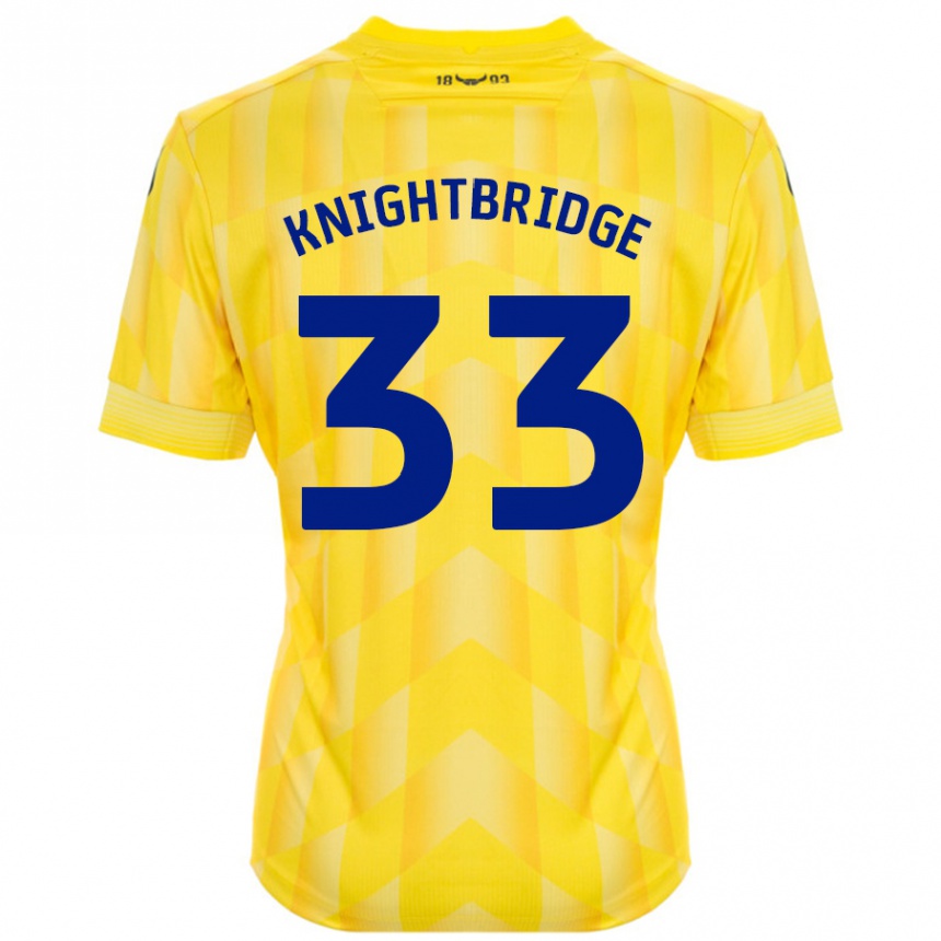 Niño Fútbol Camiseta Jacob Knightbridge #33 Amarillo 1ª Equipación 2024/25 México