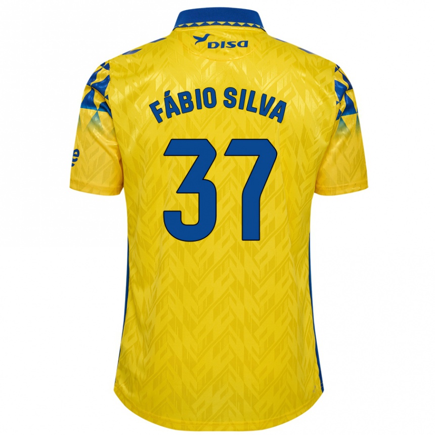 Niño Fútbol Camiseta Fábio Silva #37 Amarillo Azul 1ª Equipación 2024/25 México