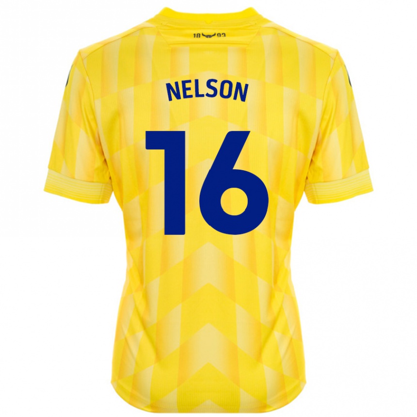 Niño Fútbol Camiseta Ben Nelson #16 Amarillo 1ª Equipación 2024/25 México