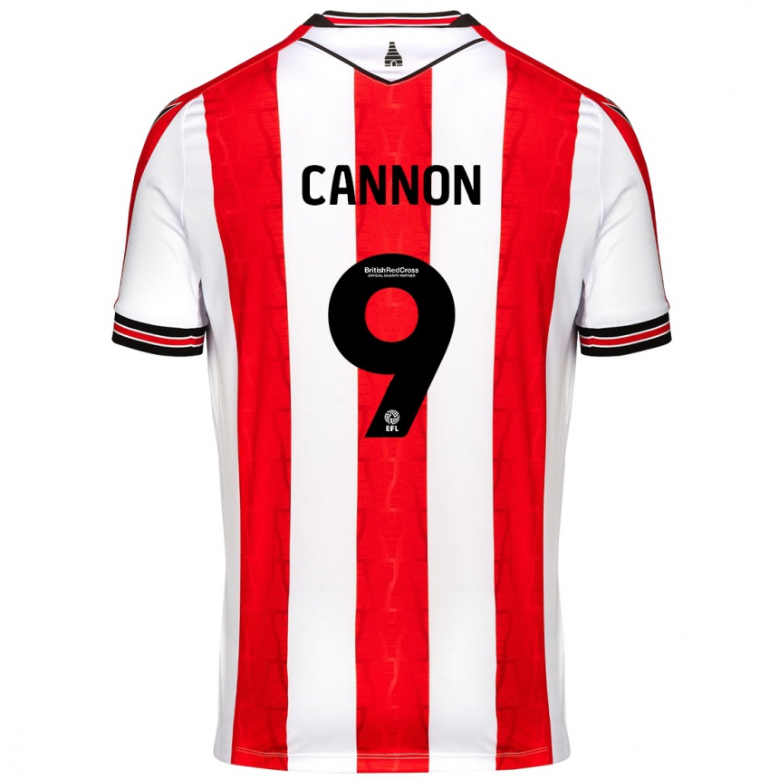 Niño Fútbol Camiseta Thomas Cannon #9 Rojo Blanco 1ª Equipación 2024/25 México