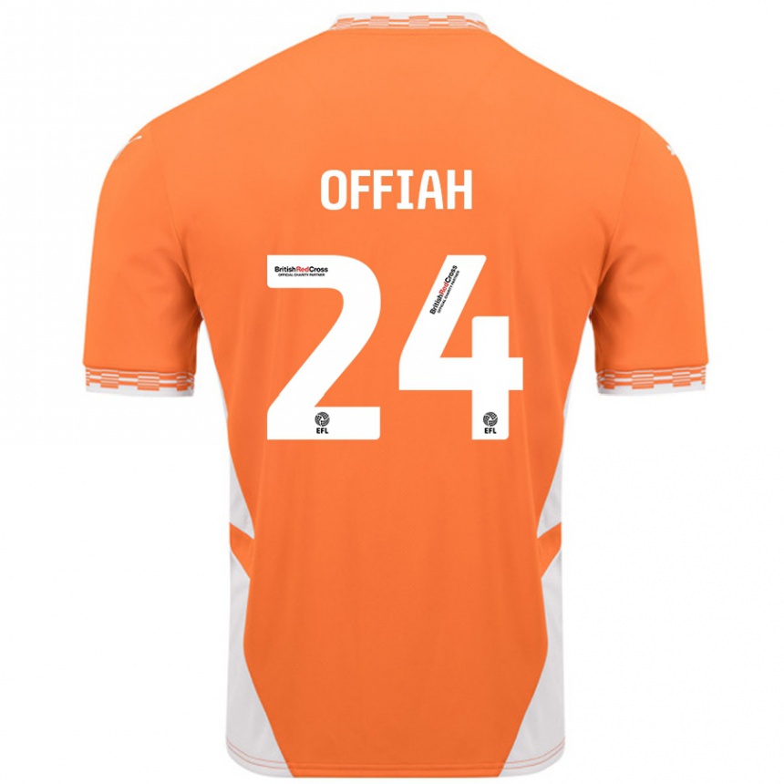 Niño Fútbol Camiseta Odel Offiah #24 Naranja Blanco 1ª Equipación 2024/25 México