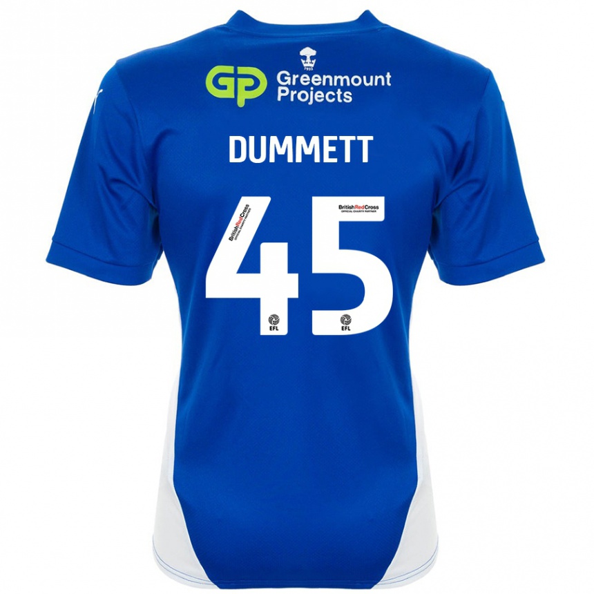 Niño Fútbol Camiseta Paul Dummett #45 Azul Blanco 1ª Equipación 2024/25 México