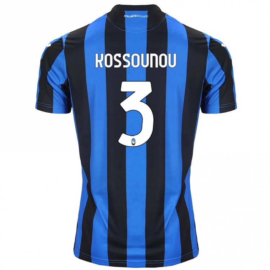 Niño Fútbol Camiseta Odilon Kossounou #3 Azul Negro 1ª Equipación 2024/25 México