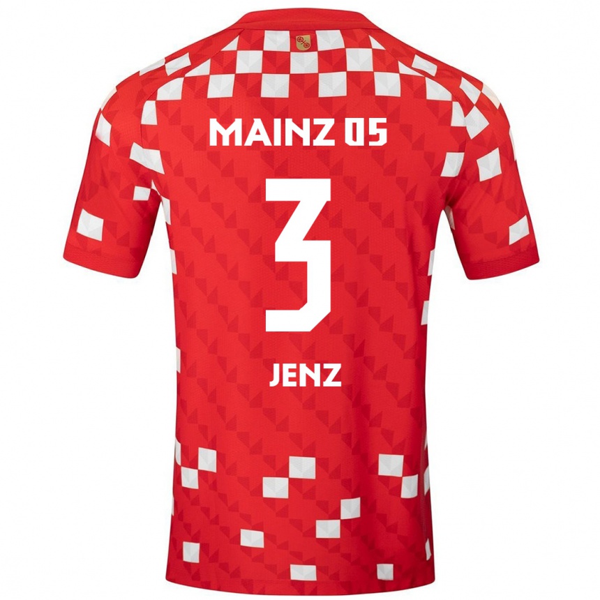 Niño Fútbol Camiseta Moritz Jenz #3 Blanco Rojo 1ª Equipación 2024/25 México