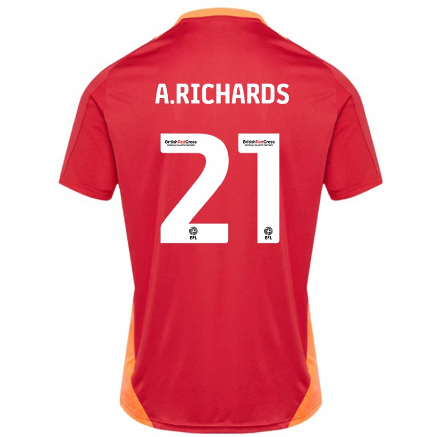 Niño Fútbol Camiseta Amani Richards #21 Azul Blanquecino 2ª Equipación 2024/25 México