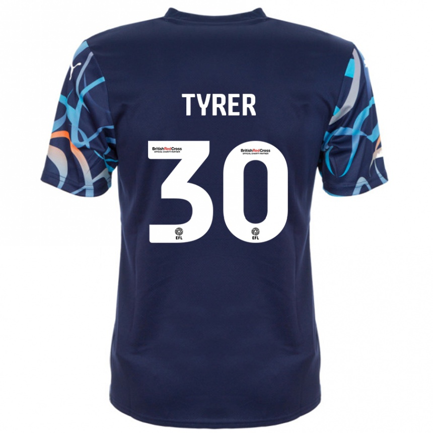 Niño Fútbol Camiseta Harry Tyrer #30 Azul Marino 2ª Equipación 2024/25 México