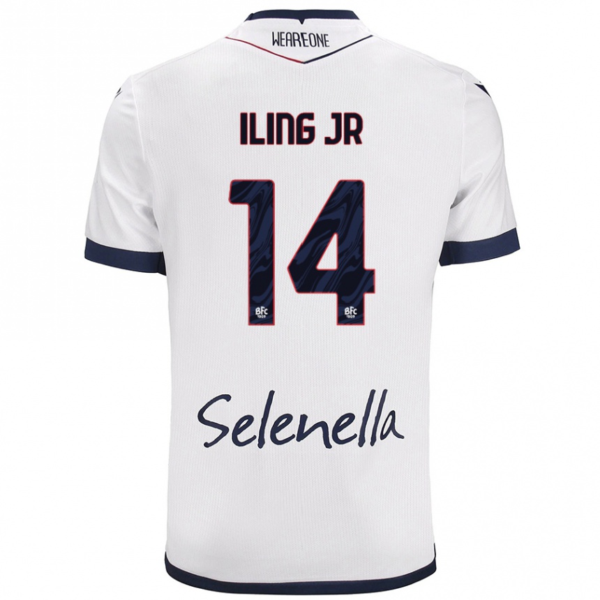 Niño Fútbol Camiseta Samuel Iling-Junior #14 Blanco Azul Real 2ª Equipación 2024/25 México