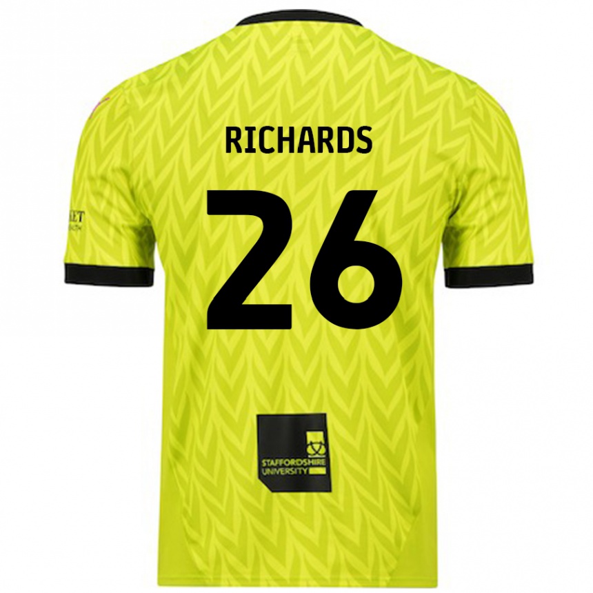 Niño Fútbol Camiseta Rico Richards #26 Verde Fluorescente 2ª Equipación 2024/25 México