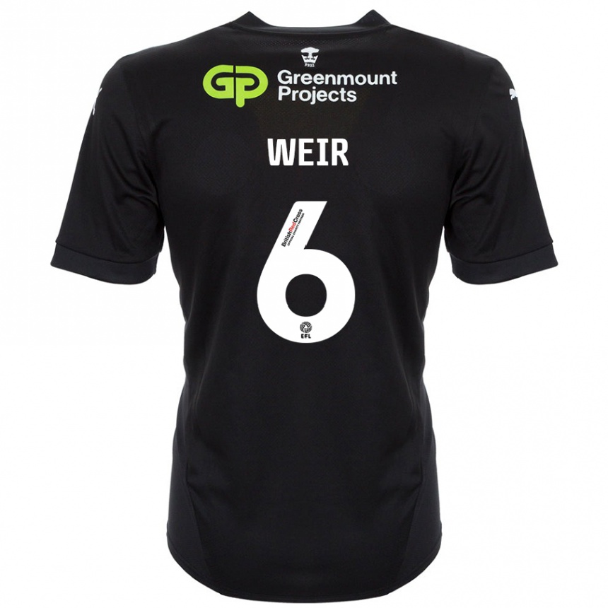 Niño Fútbol Camiseta Jensen Weir #6 Negro 2ª Equipación 2024/25 México