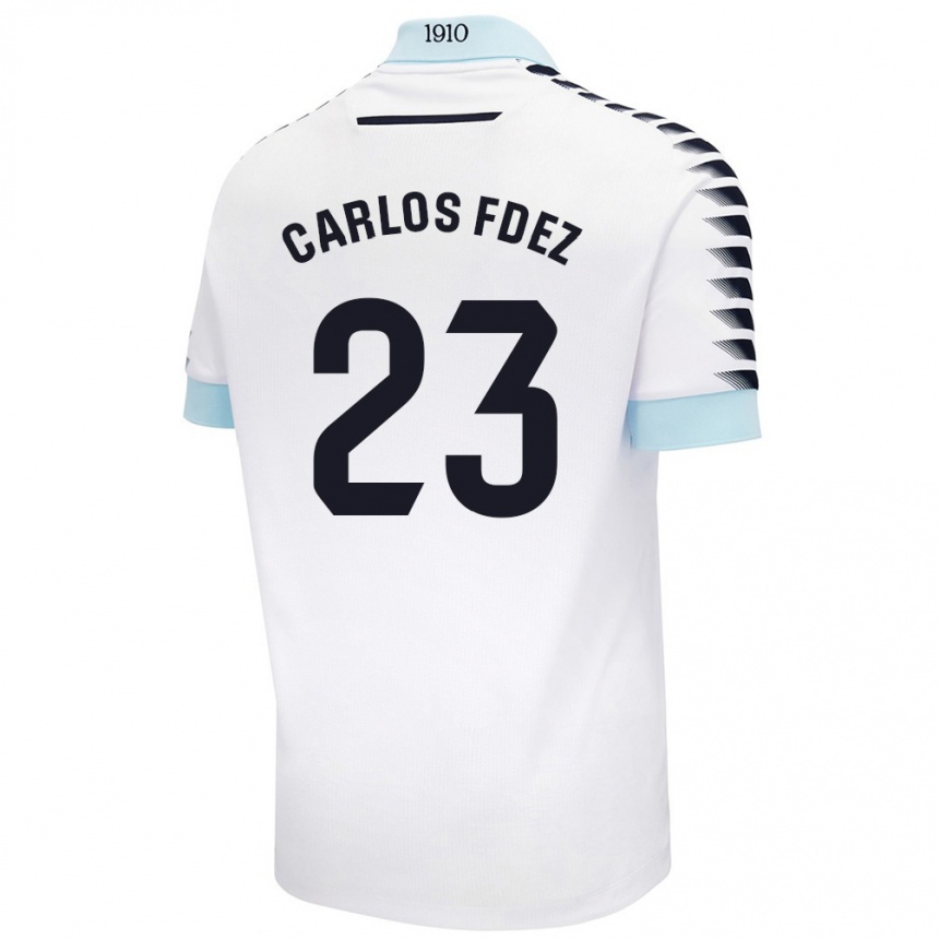 Niño Fútbol Camiseta Carlos Fernández #23 Blanco Azul 2ª Equipación 2024/25 México