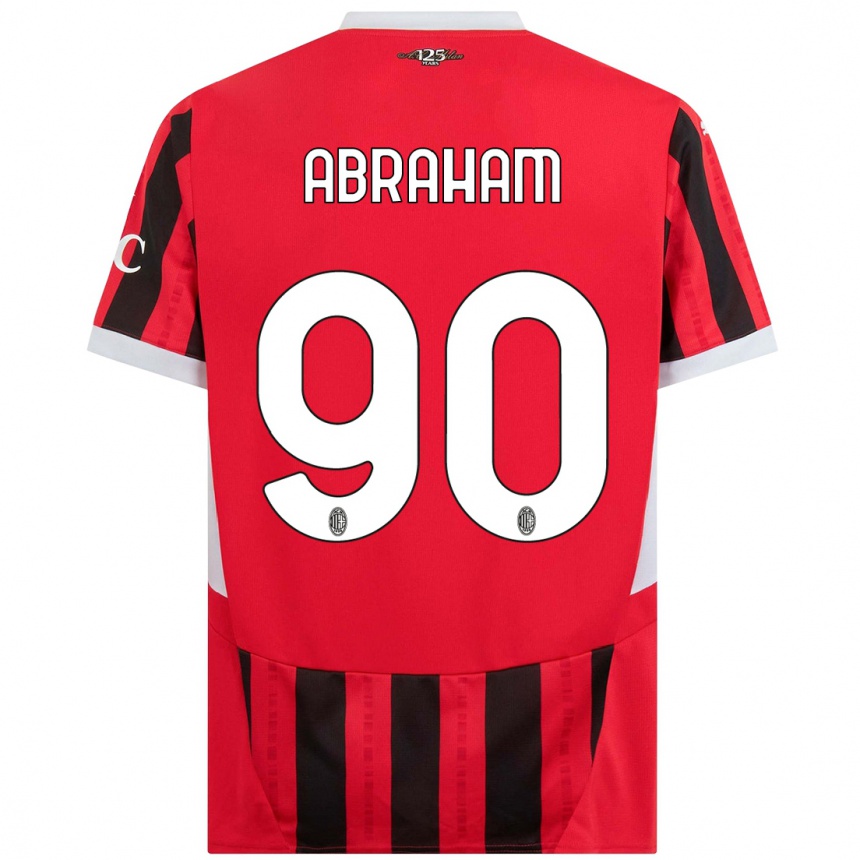 Niño Fútbol Camiseta Tammy Abraham #90 Rojo Negro 1ª Equipación 2024/25 México