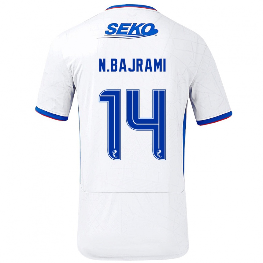 Niño Fútbol Camiseta Nedim Bajrami #14 Blanco Azul 2ª Equipación 2024/25 México