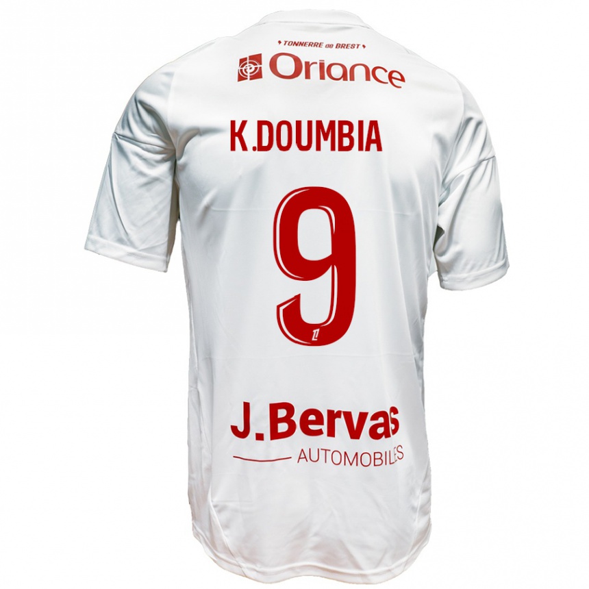 Niño Fútbol Camiseta Kamory Doumbia #9 Blanco Rojo 2ª Equipación 2024/25 México