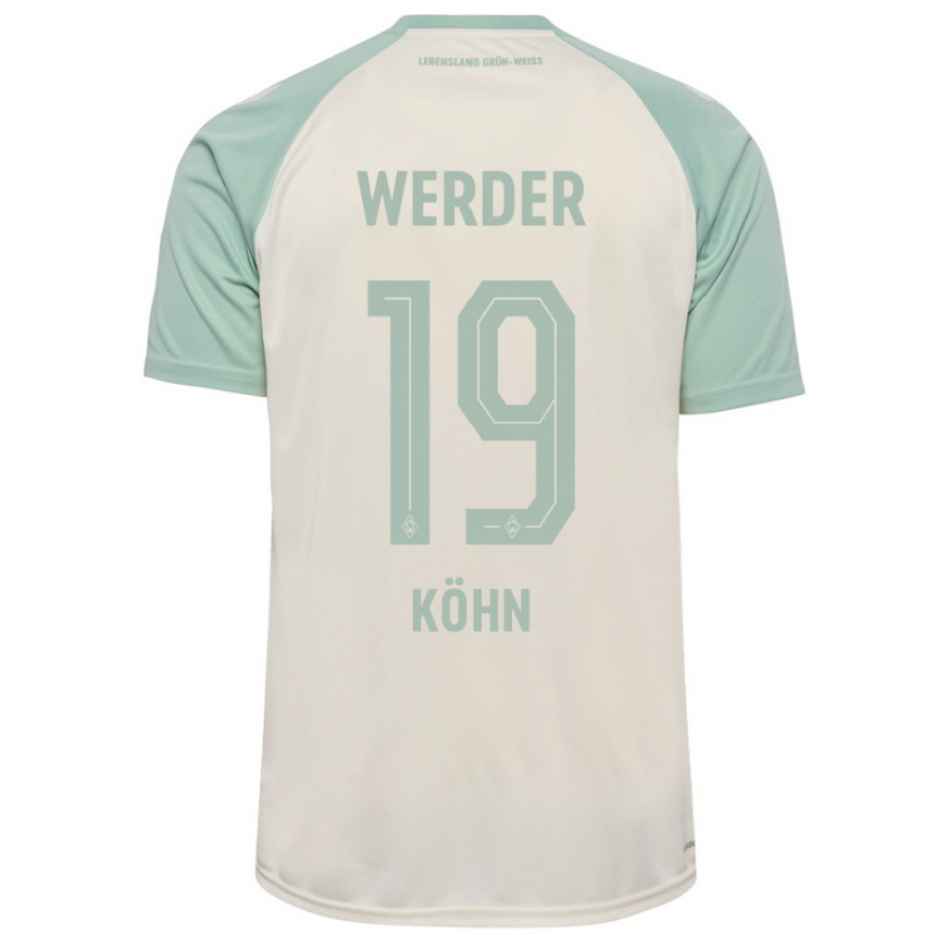 Niño Fútbol Camiseta Derrick Köhn #19 Blanquecino Verde Claro 2ª Equipación 2024/25 México