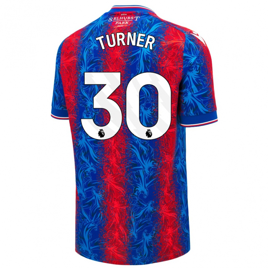 Niño Fútbol Camiseta Matt Turner #30 Rayas Rojas Y Azules 1ª Equipación 2024/25 México