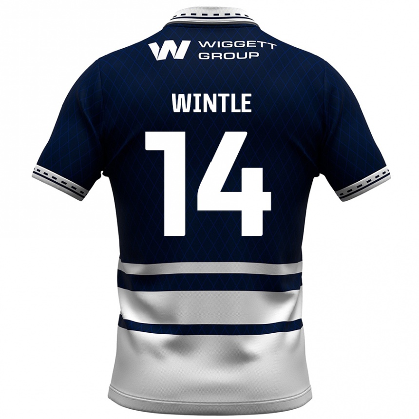 Niño Fútbol Camiseta Ryan Wintle #14 Azul Marino Blanco 1ª Equipación 2024/25 México