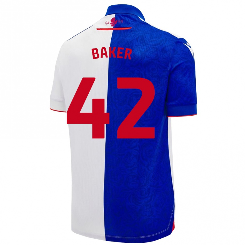 Niño Fútbol Camiseta Lewis Baker #42 Azul Cielo Blanco 1ª Equipación 2024/25 México