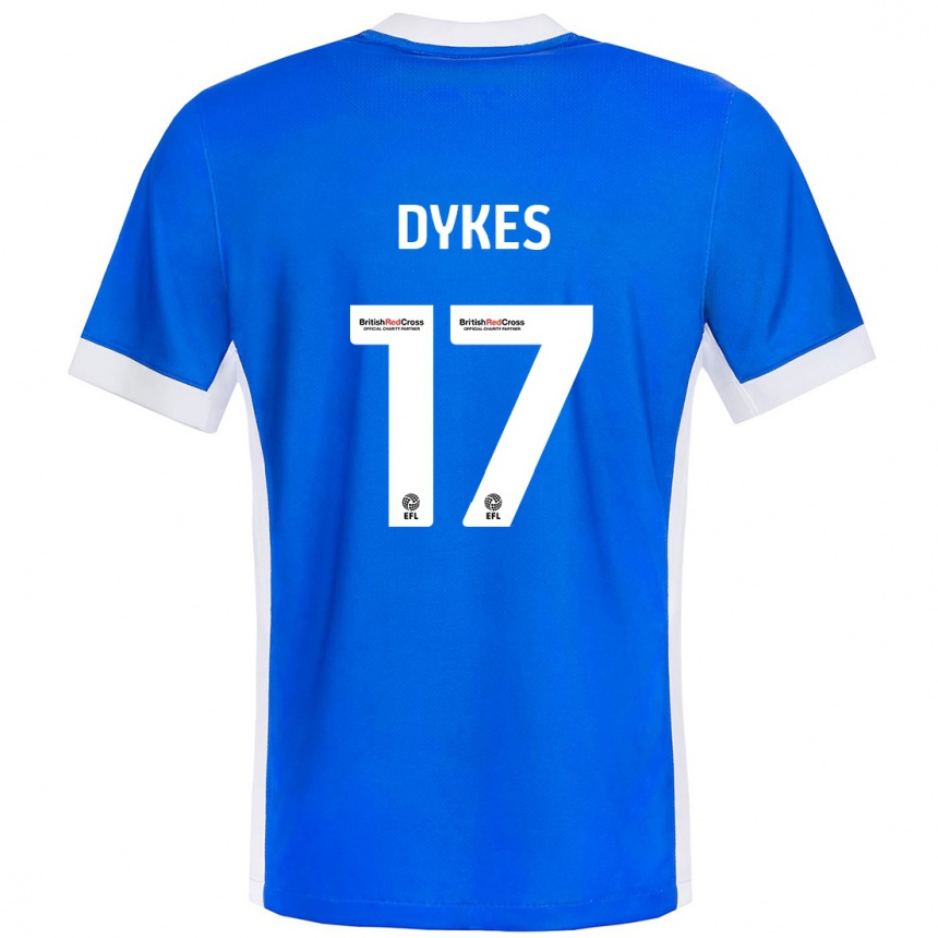 Niño Fútbol Camiseta Lyndon Dykes #17 Azul Blanco 1ª Equipación 2024/25 México