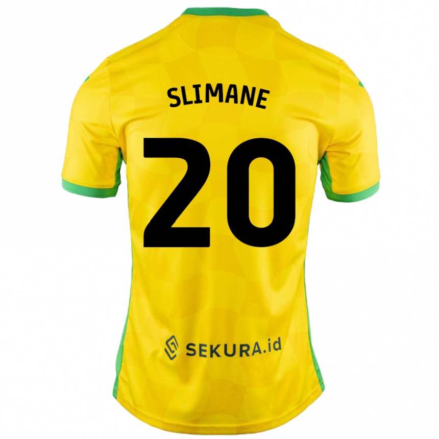 Niño Fútbol Camiseta Anis Slimane #20 Amarillo Verde 1ª Equipación 2024/25 México