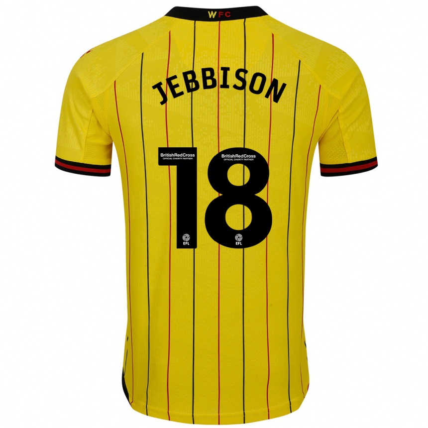 Niño Fútbol Camiseta Daniel Jebbison #18 Amarillo Negro 1ª Equipación 2024/25 México