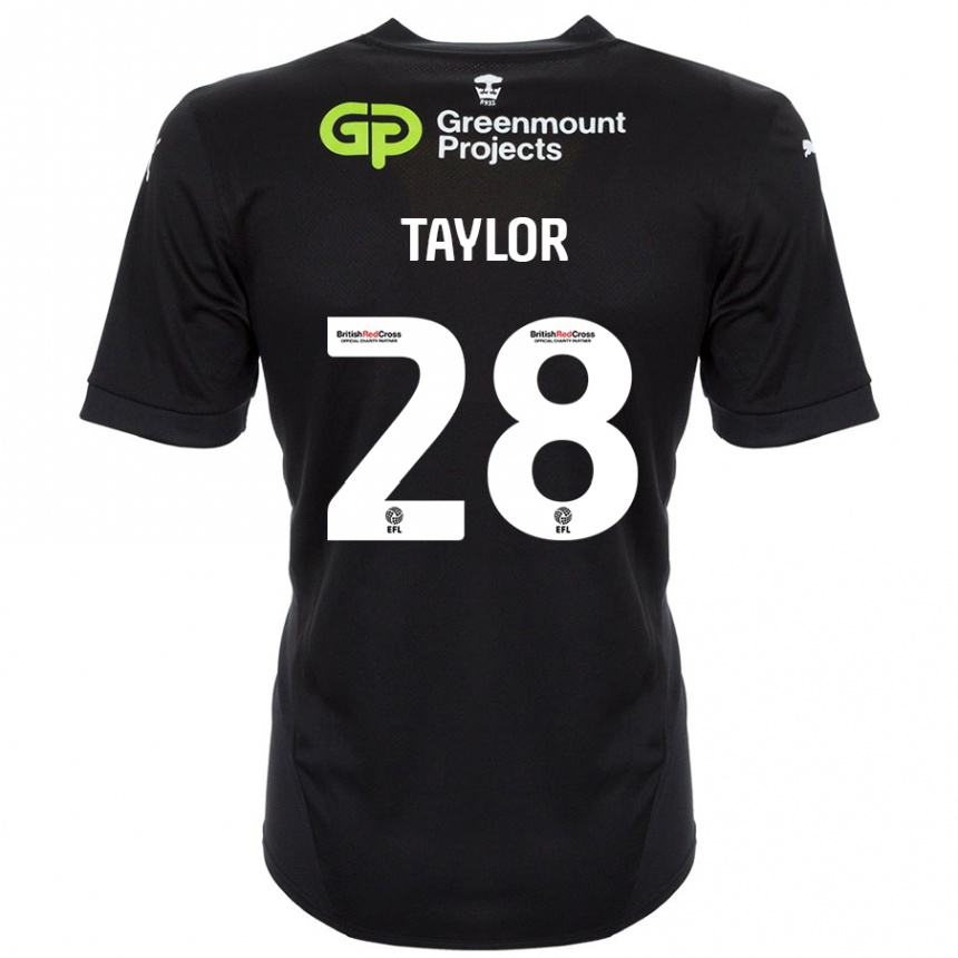 Niño Fútbol Camiseta Dale Taylor #28 Negro 2ª Equipación 2024/25 México