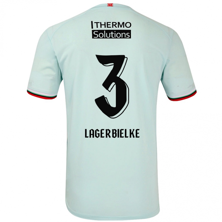 Niño Fútbol Camiseta Gustaf Lagerbielke #3 Verde Claro 2ª Equipación 2024/25 México