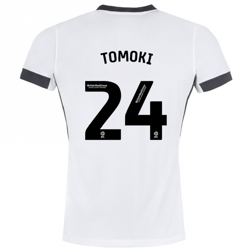 Niño Fútbol Camiseta Tomoki Iwata #24 Blanco Negro 2ª Equipación 2024/25 México