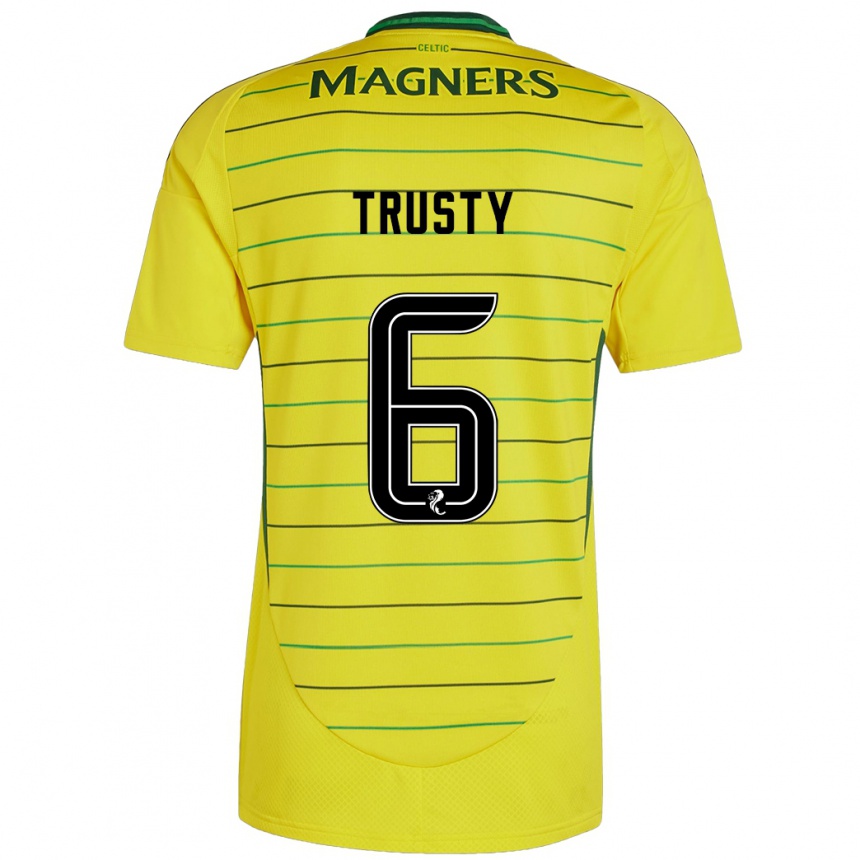 Niño Fútbol Camiseta Auston Trusty #6 Amarillo 2ª Equipación 2024/25 México