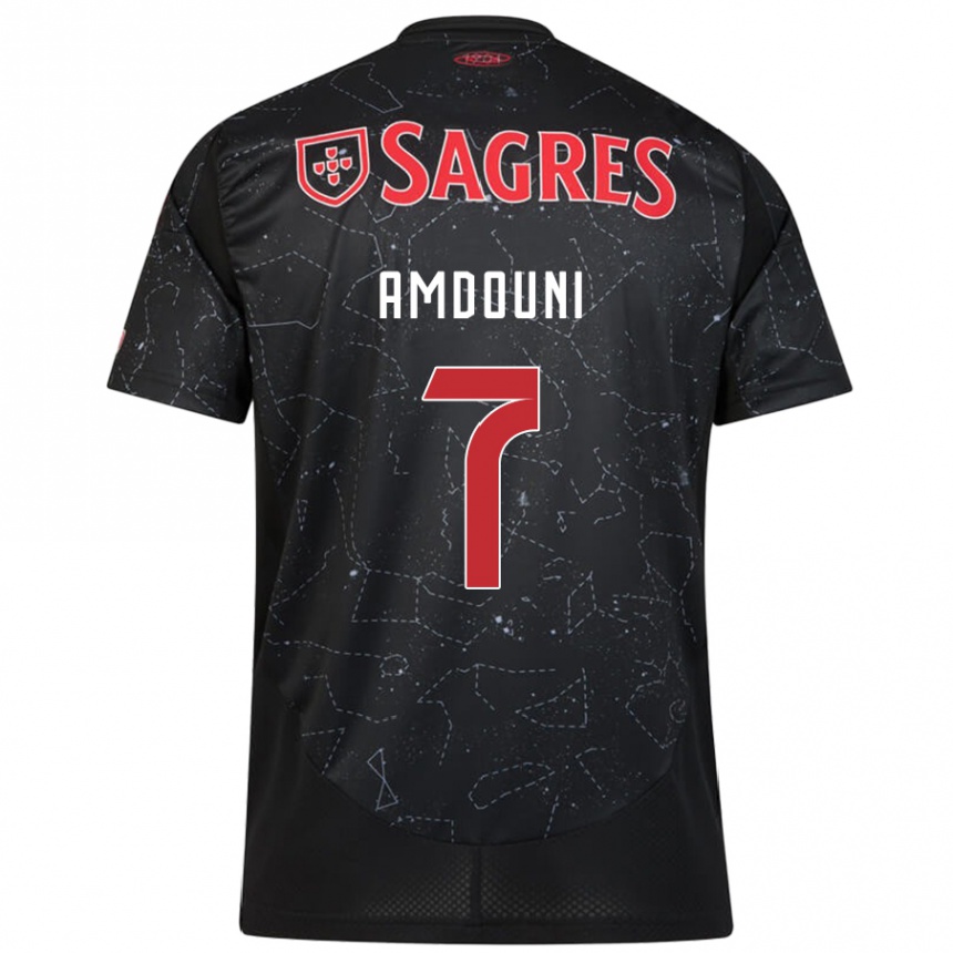 Niño Fútbol Camiseta Zeki Amdouni #7 Negro Rojo 2ª Equipación 2024/25 México