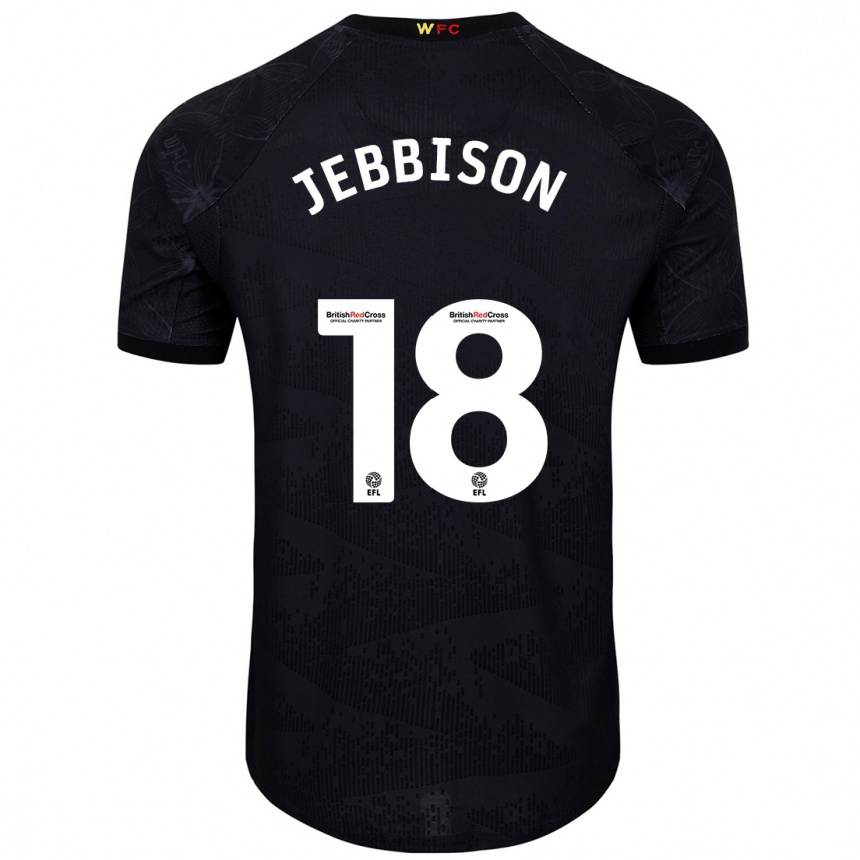 Niño Fútbol Camiseta Daniel Jebbison #18 Negro Blanco 2ª Equipación 2024/25 México