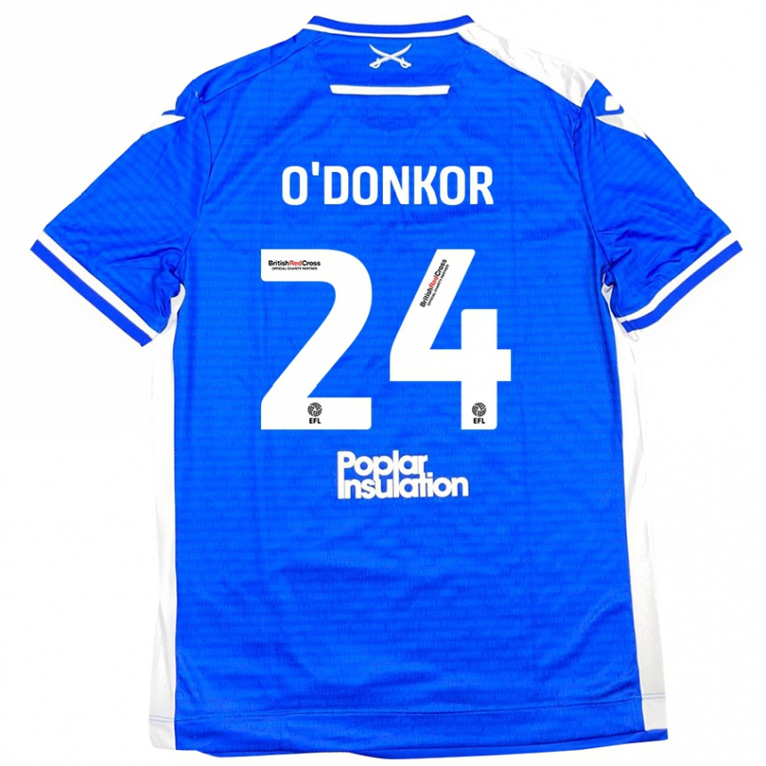 Niño Fútbol Camiseta Gatlin O'donkor #24 Azul Blanco 1ª Equipación 2024/25 México