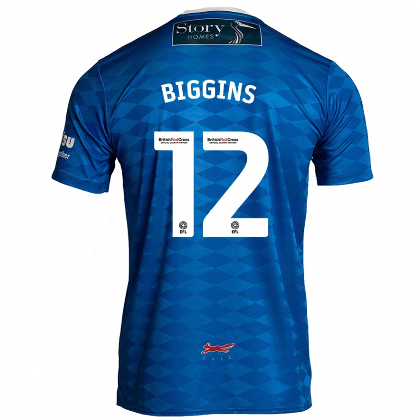 Niño Fútbol Camiseta Harrison Biggins #12 Azul 1ª Equipación 2024/25 México