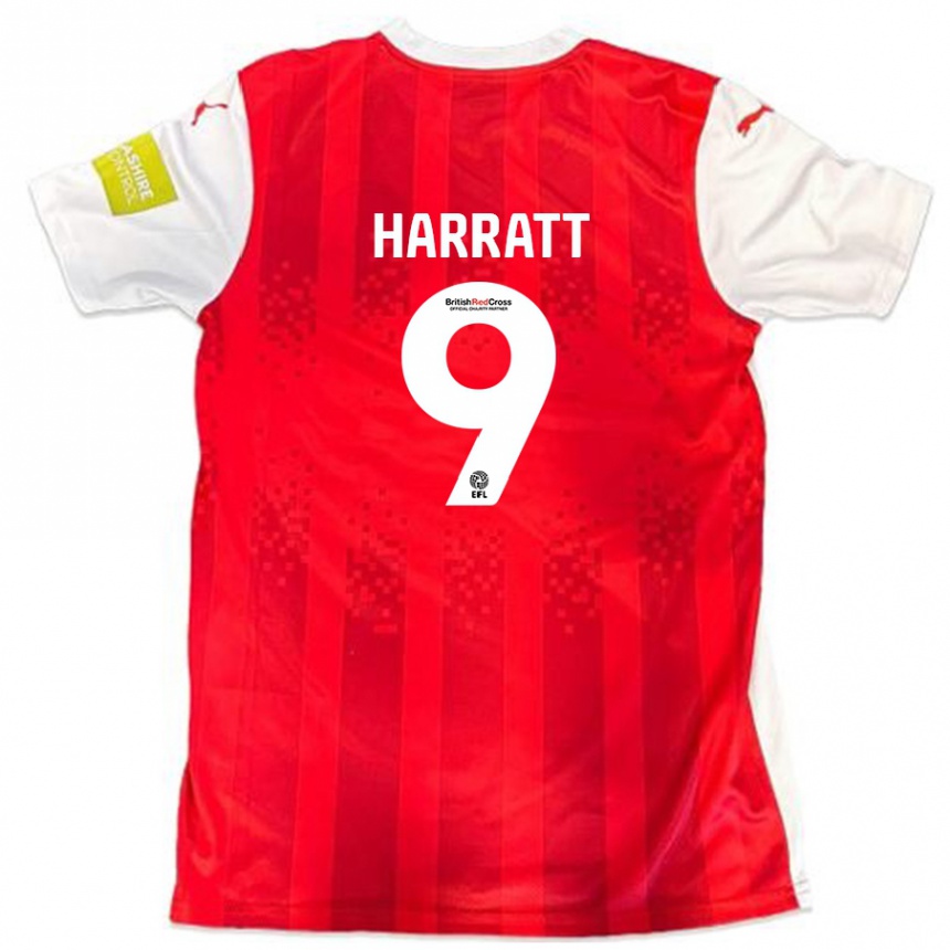 Niño Fútbol Camiseta Kian Harratt #9 Rojo Blanco 1ª Equipación 2024/25 México