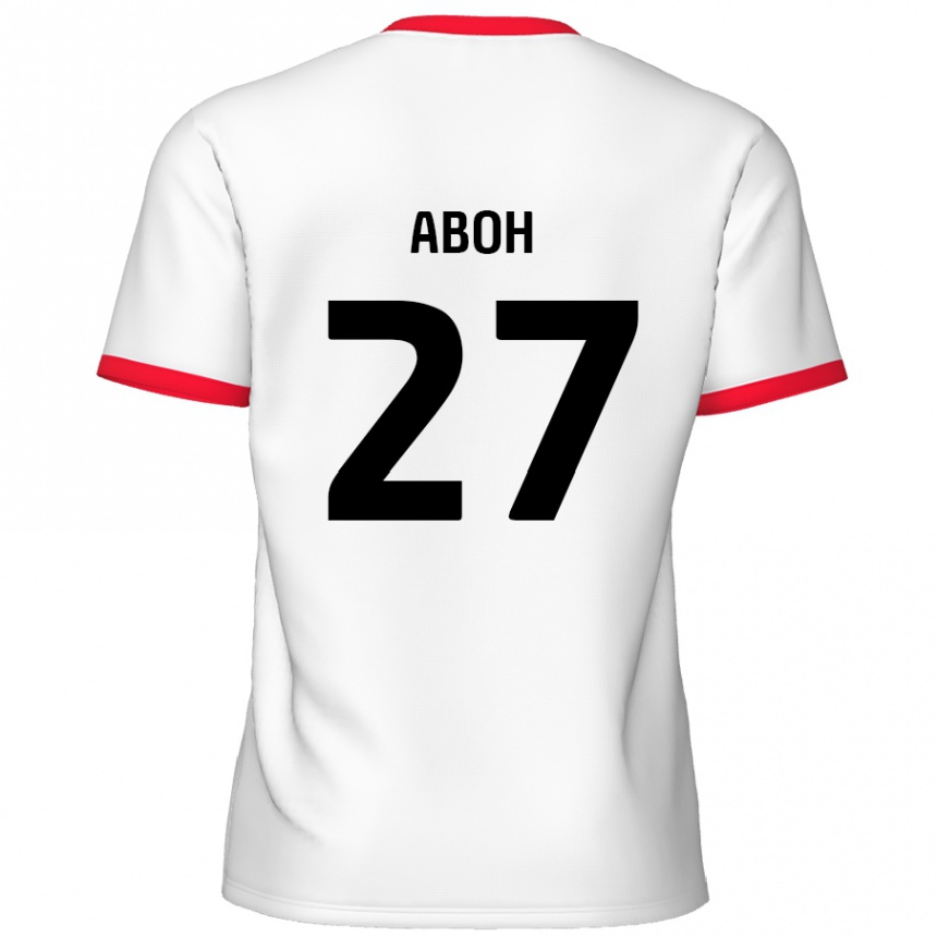 Niño Fútbol Camiseta Ken Aboh #27 Blanco Rojo 1ª Equipación 2024/25 México