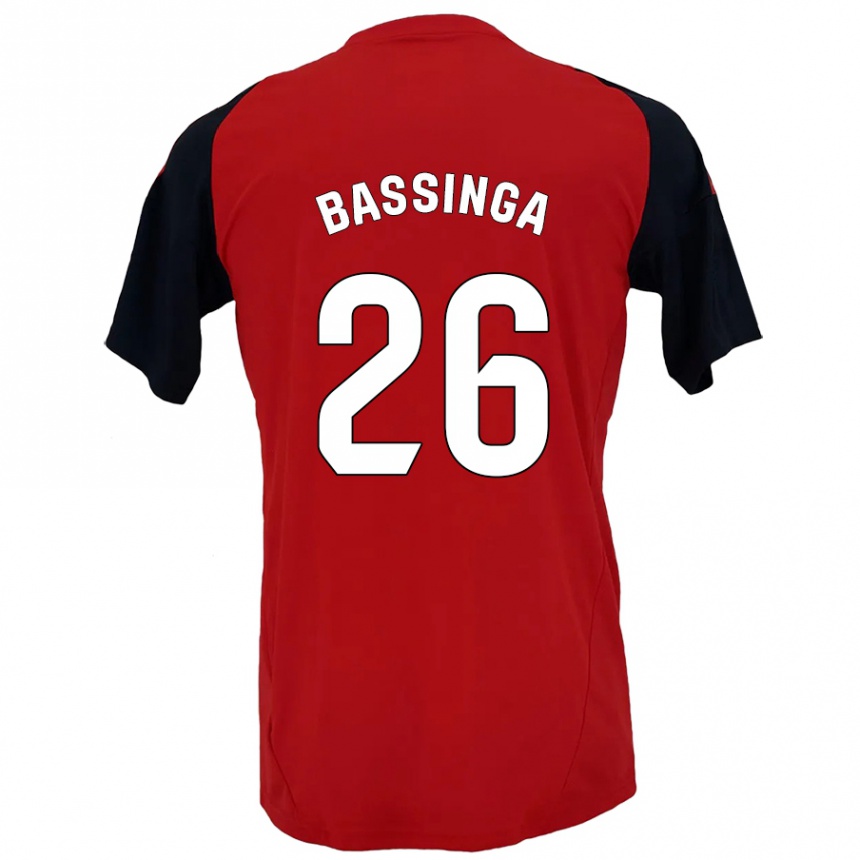 Niño Fútbol Camiseta Aboubacar Bassinga #26 Rojo Negro 1ª Equipación 2024/25 México