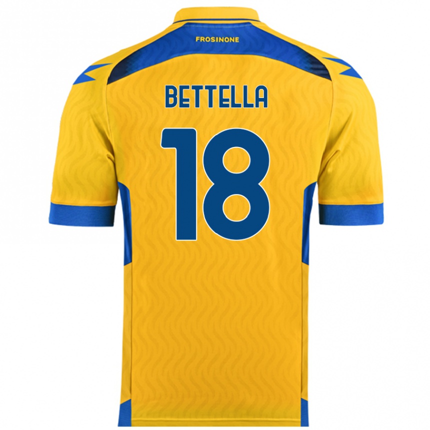 Niño Fútbol Camiseta Davide Bettella #18 Amarillo 1ª Equipación 2024/25 México