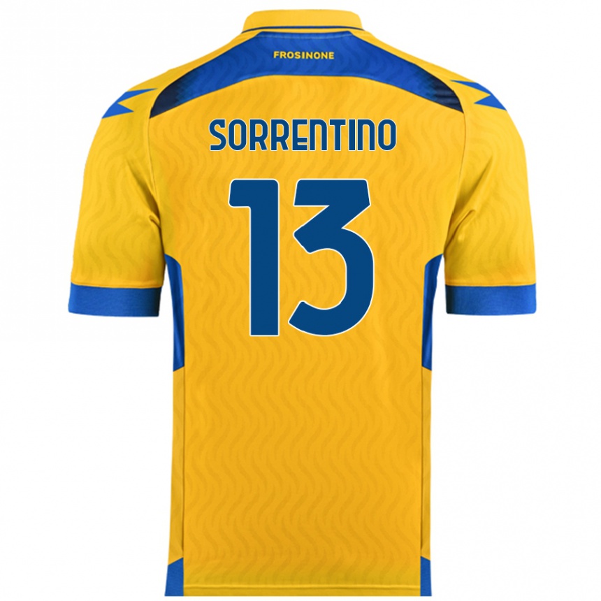 Niño Fútbol Camiseta Alessandro Sorrentino #13 Amarillo 1ª Equipación 2024/25 México