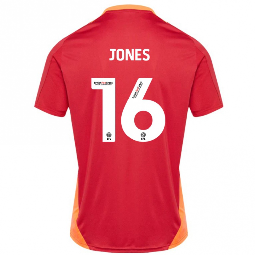 Niño Fútbol Camiseta Patrick Jones #16 Azul Blanquecino 2ª Equipación 2024/25 México