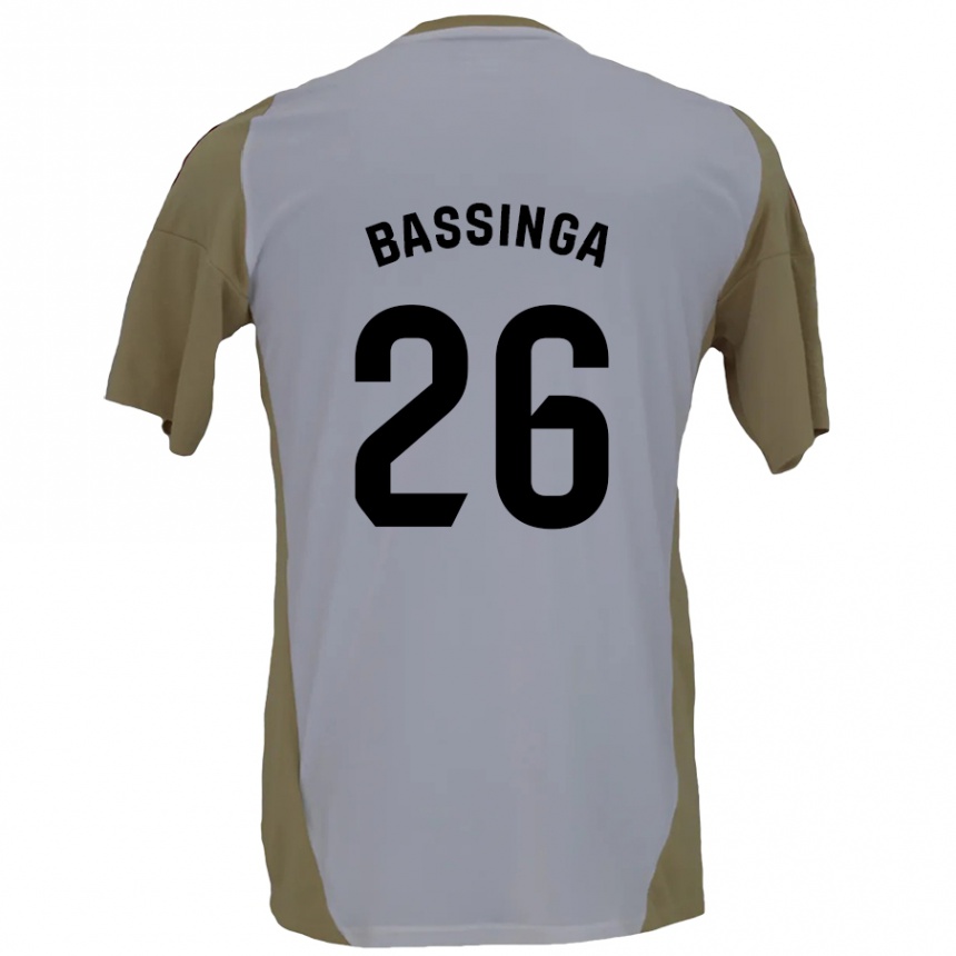 Niño Fútbol Camiseta Aboubacar Bassinga #26 Marrón Blanco 2ª Equipación 2024/25 México