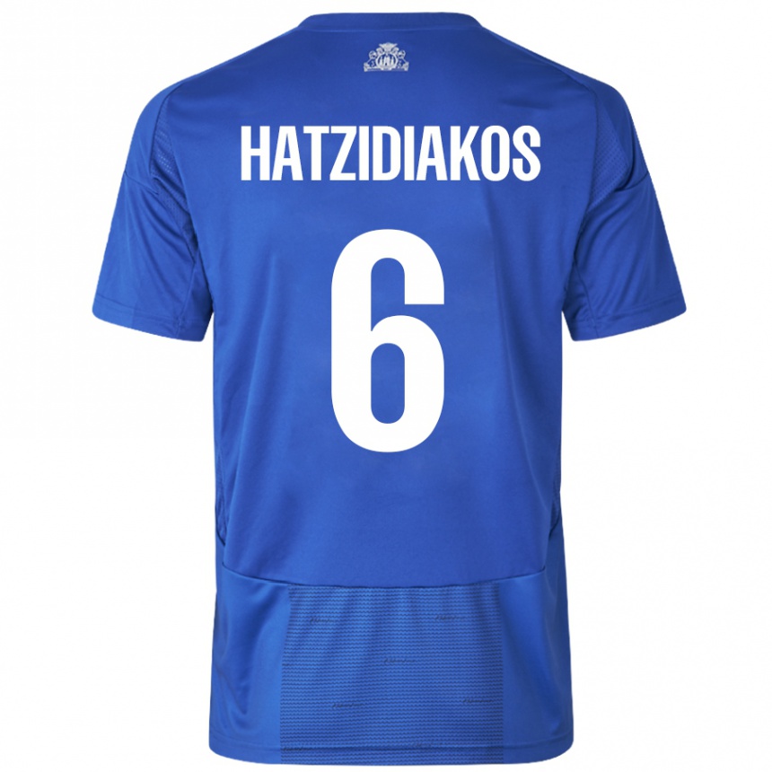 Niño Fútbol Camiseta Pantelis Hatzidiakos #6 Blanco Azul 2ª Equipación 2024/25 México