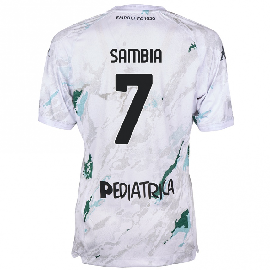 Niño Fútbol Camiseta Junior Sambia #7 Gris 2ª Equipación 2024/25 México